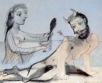 Picasso, Pablo - wounded faun and woman